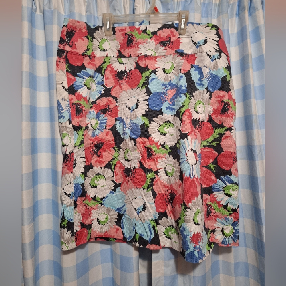 Talbots Women's Floral Pencil Midi Skirt